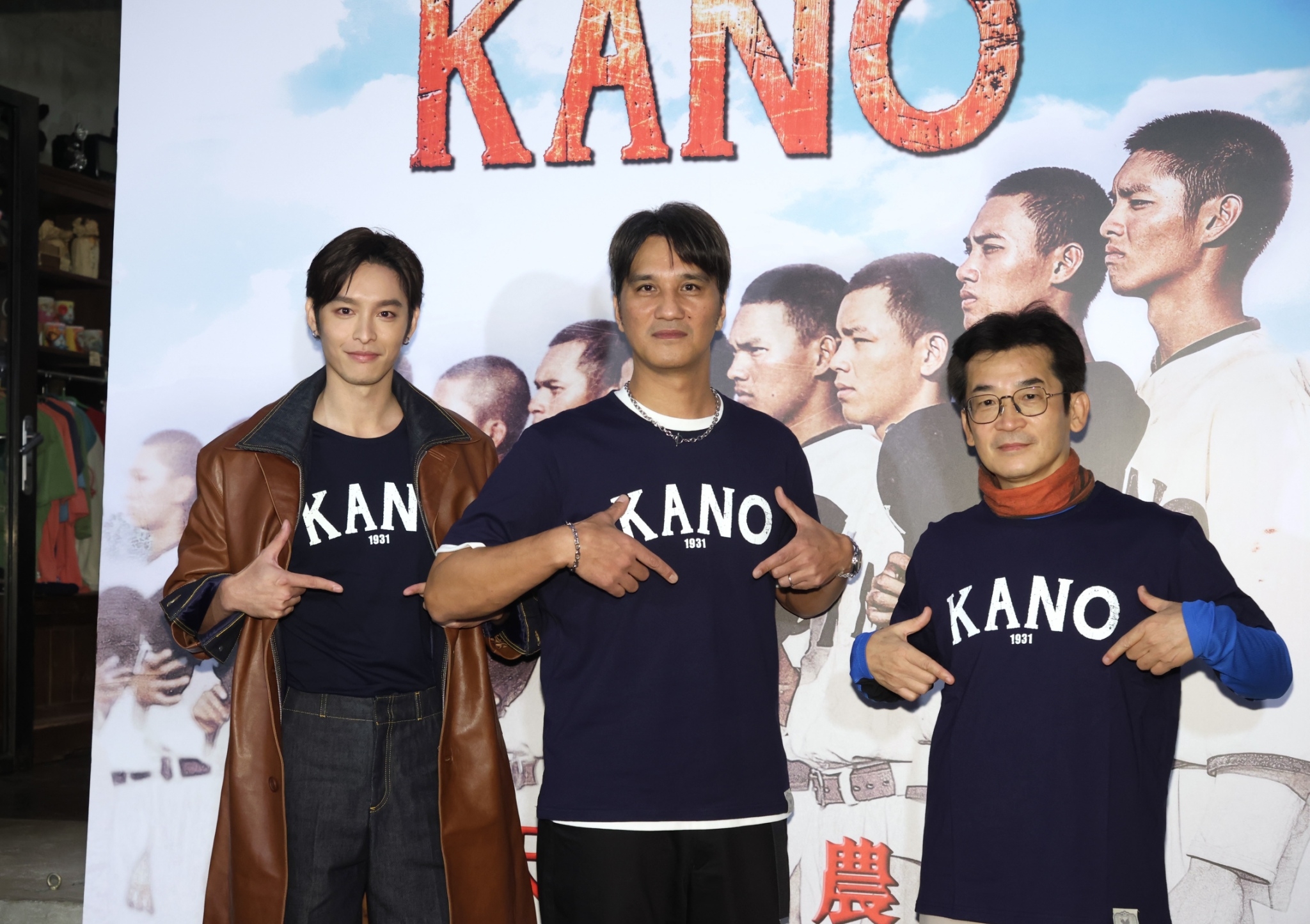 曹佑寧（左起）、馬志翔、魏德聖出席《KANO》10周年上映記者會。（圖／記者陳明中攝）