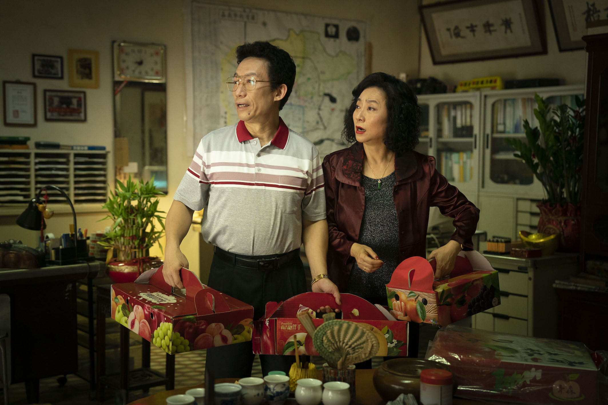 郭子乾（左）與楊麗音相隔多年再合作，依舊默契十足。（圖／華視、LINE TV提供）