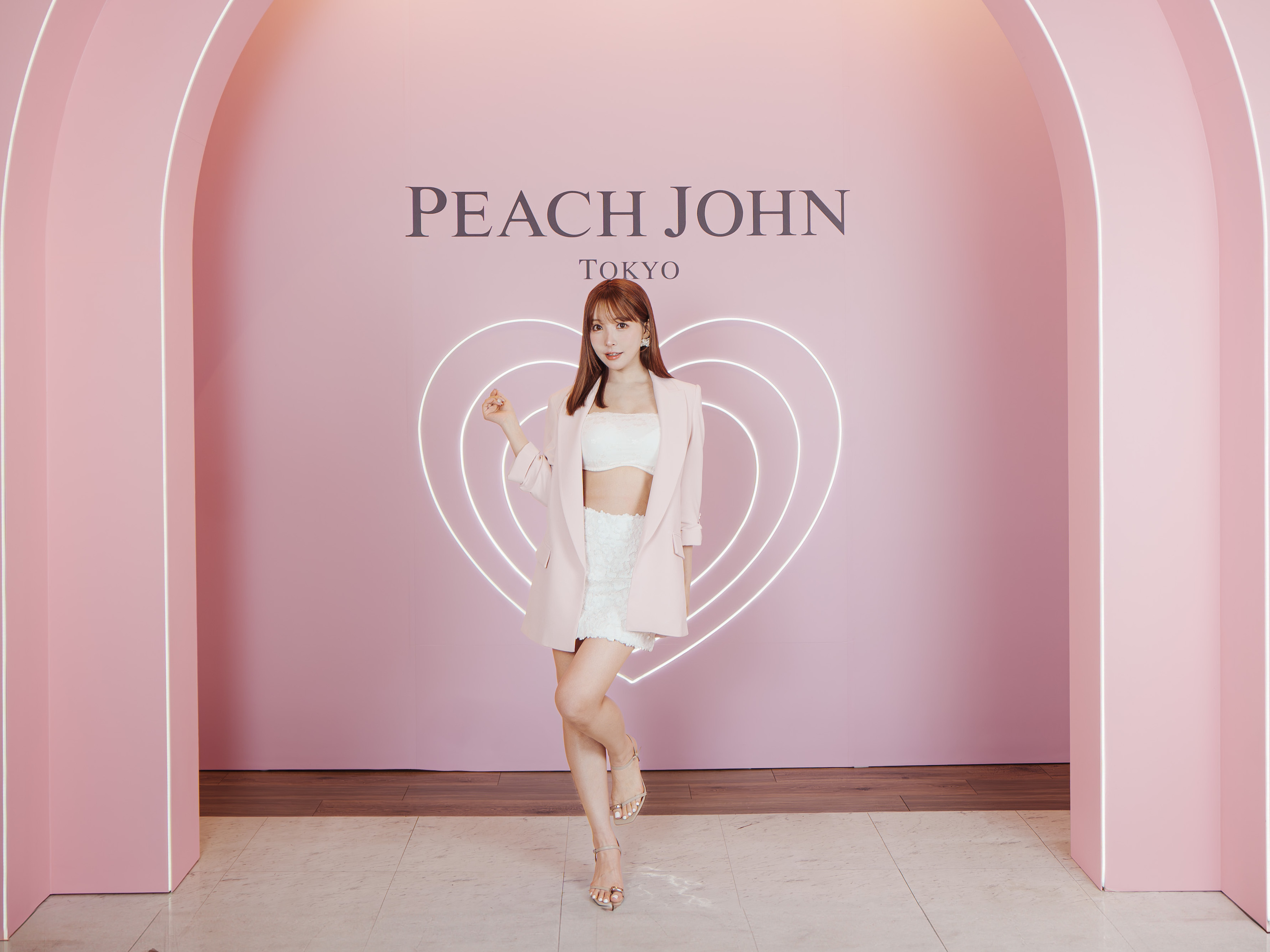 三上悠亞來台出席日本內衣品牌PEACH JOHN記者會。（圖／台灣PEACH JOHN提供）