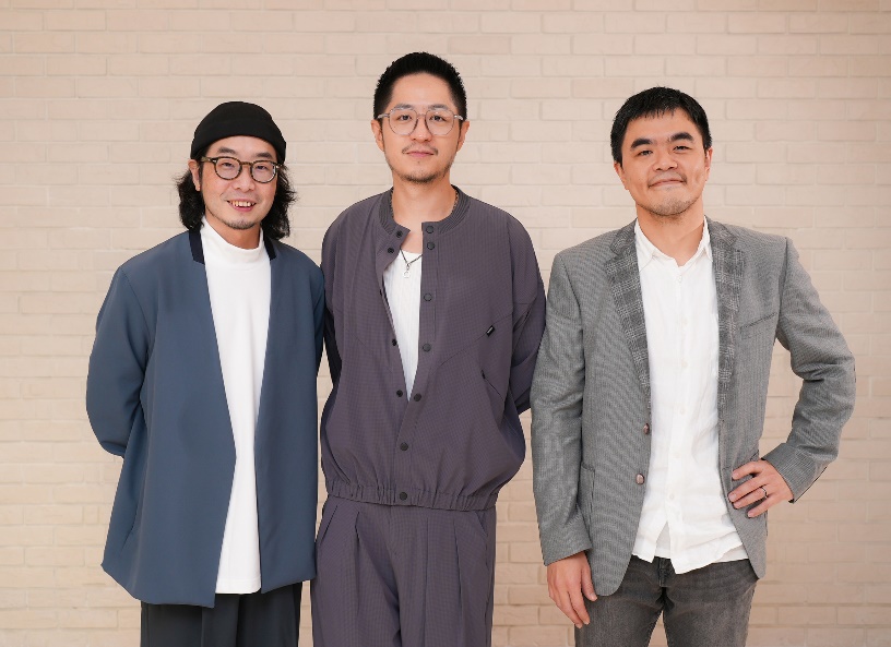 紅杉娛樂總經理賴宇同(中)攜手導演許富翔(左)、許介亭推出新作。（圖／紅杉娛樂提供）