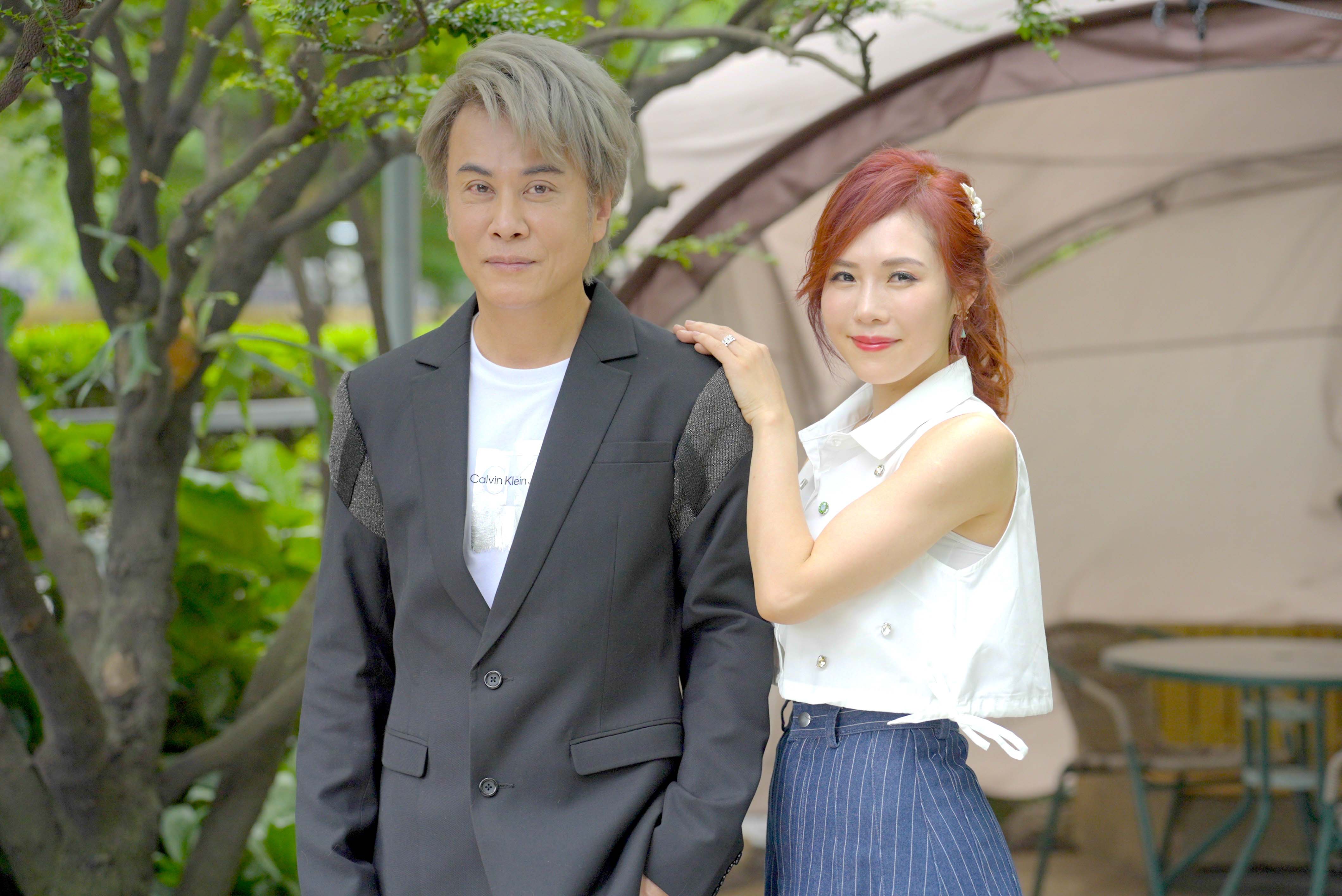 江志豐為吳申梅新曲〈美麗的女人〉擔任製作人，也出席記者會力挺。（圖／放音樂提供）