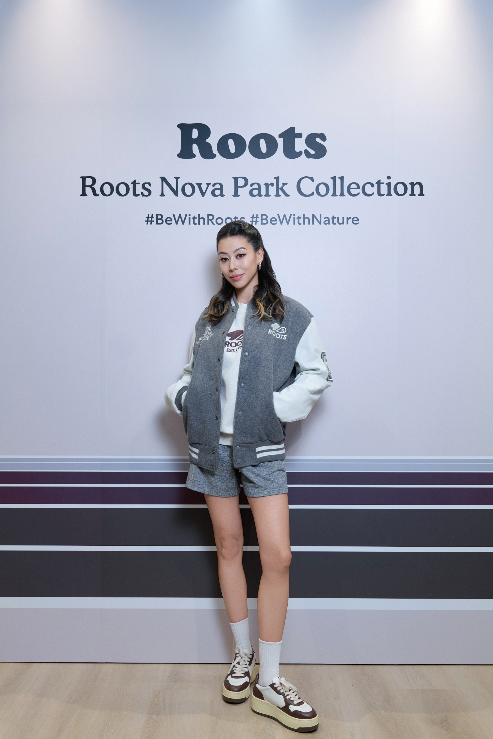 蔡詩芸擔任加拿大休閒品牌Roots開幕嘉賓。（圖／Roots提供）