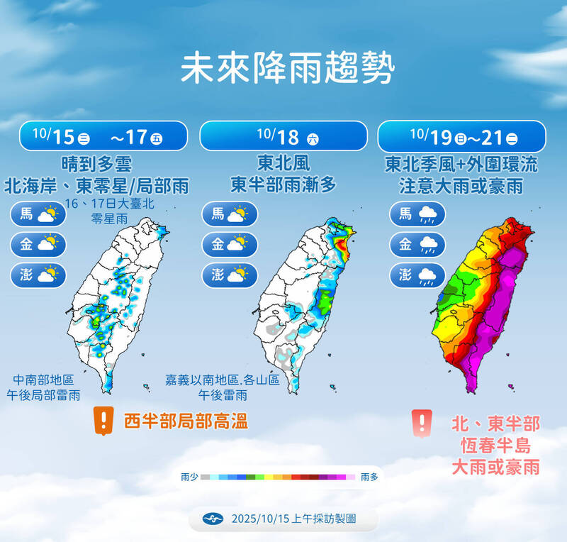 一周雨勢變化。(圖/氣象署提供)
