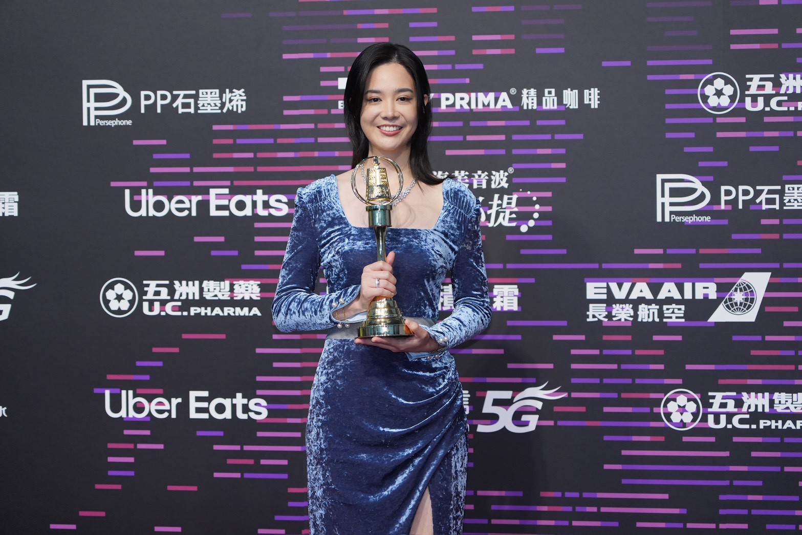 泰籍女星黃可欣抱回迷你劇集最具潛力新人獎。(圖/許方正攝)