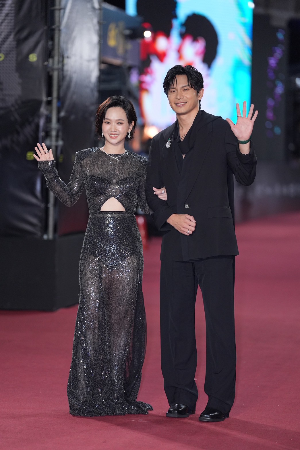 姚淳耀（右）和嚴正嵐。（圖／記者陳明中攝）