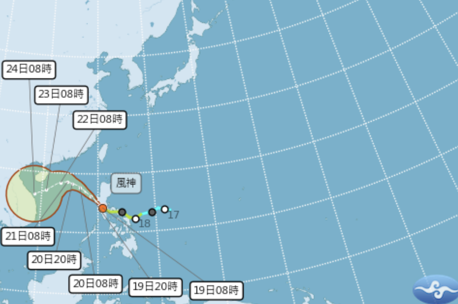 風神颱風共伴效應「風雨遽增」　北台灣豪雨恐將連下一周