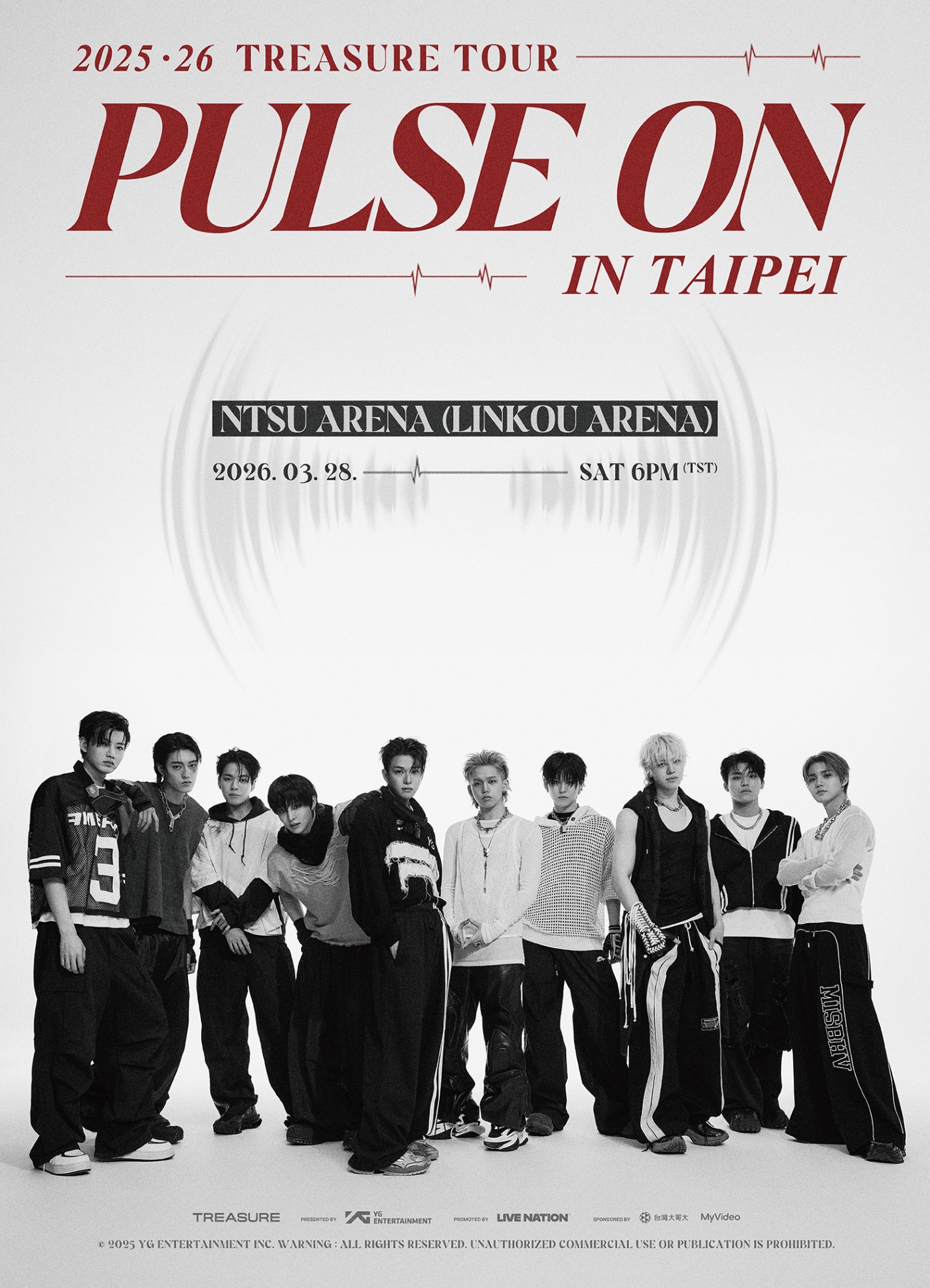 TREASURE展開世界巡迴,將於台北開唱。(圖/ Live Nation Taiwan提供)