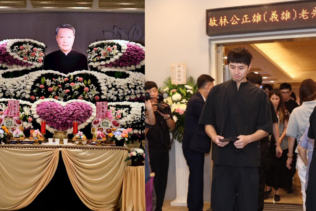 林義雄今告別式　張軒睿全身黑現身。（圖／記者陳明中攝）