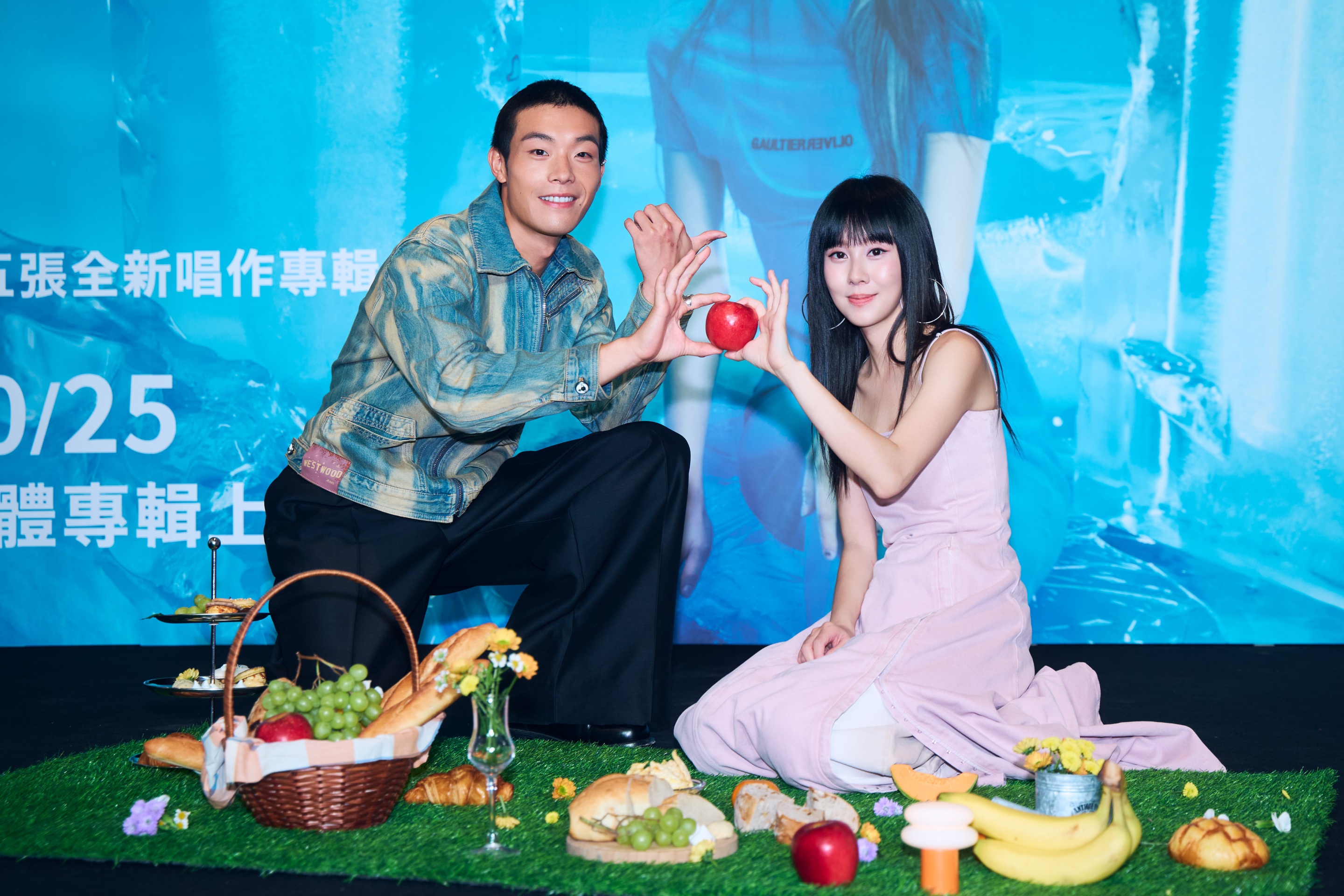 牧森擔任白安〈路邊野餐〉MV男主角，力挺出席記者會。（圖／相信音樂提供）