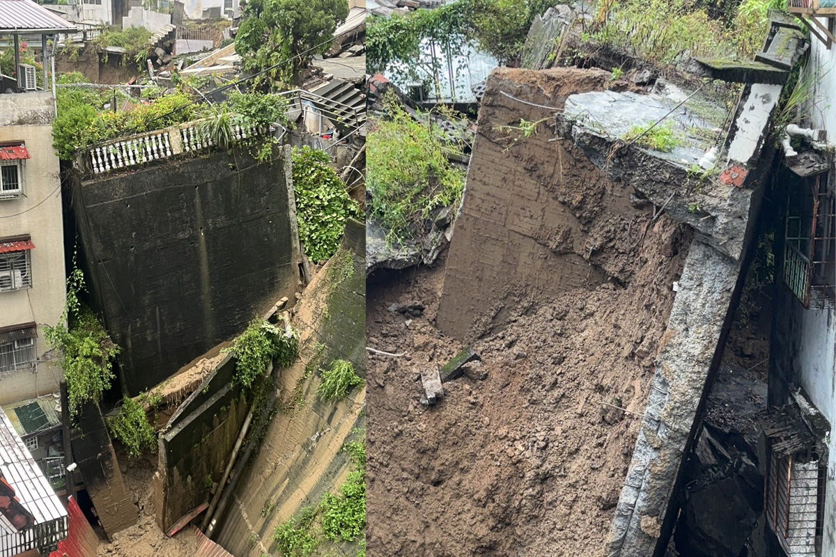 大雨狂炸!新店錦秀社區「擋土牆倒塌」 91名住戶緊急疏散