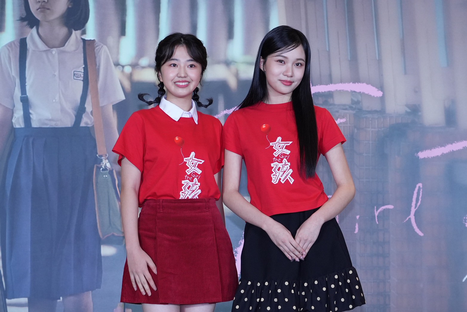 白小櫻(左)和林品彤純熟演技超越年齡。(圖/記者許方正攝)