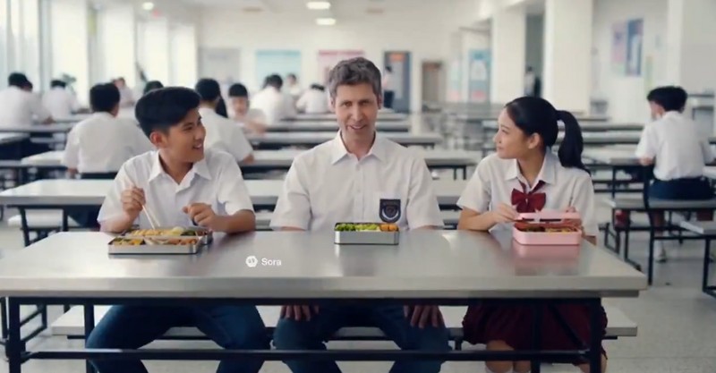台灣為Sora亞洲首發市場！　奧特曼AI分身和學生吃便當宣布