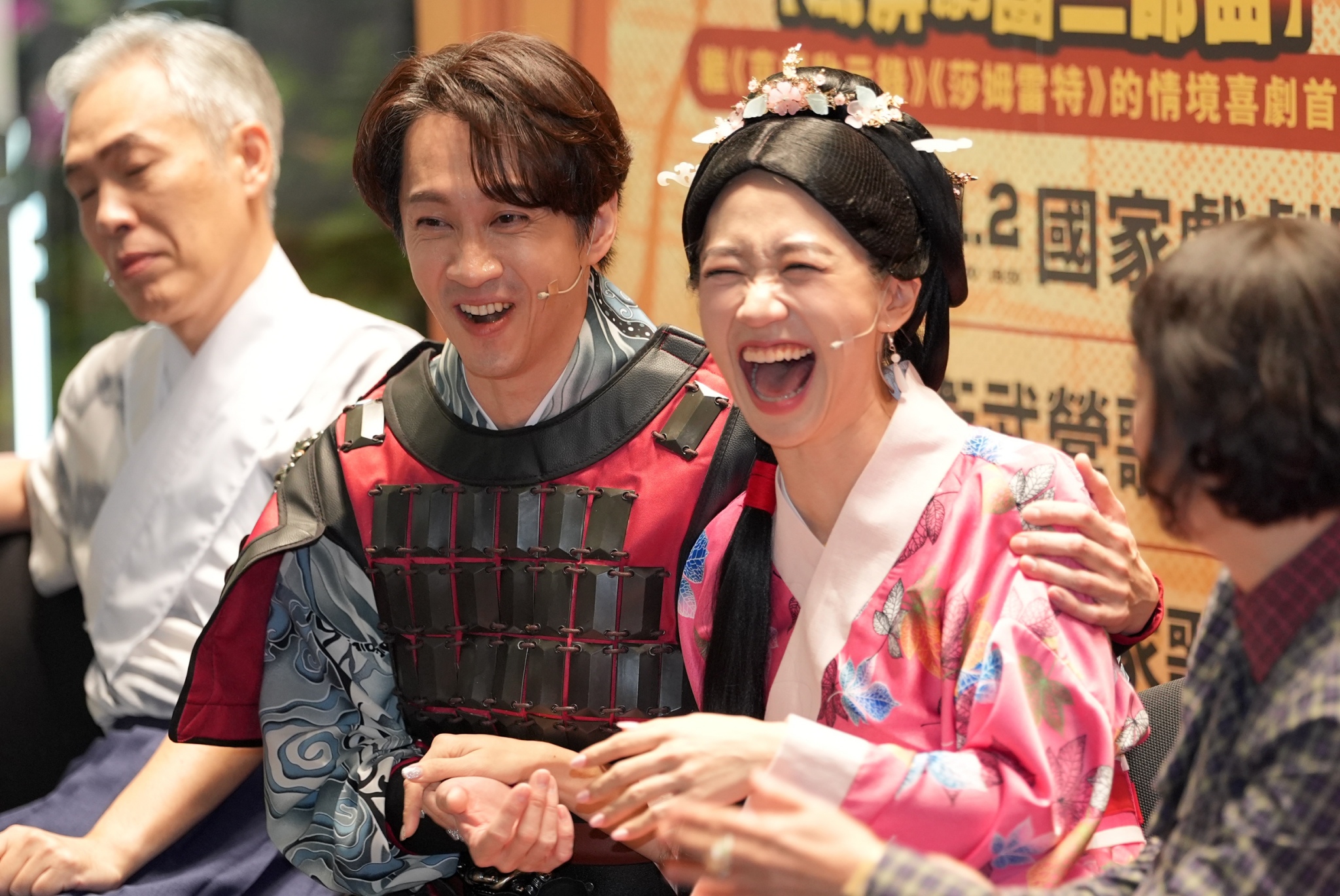 Lulu搞笑向老公陳漢典大喊「我懷孕了」。(圖/陳明中攝)