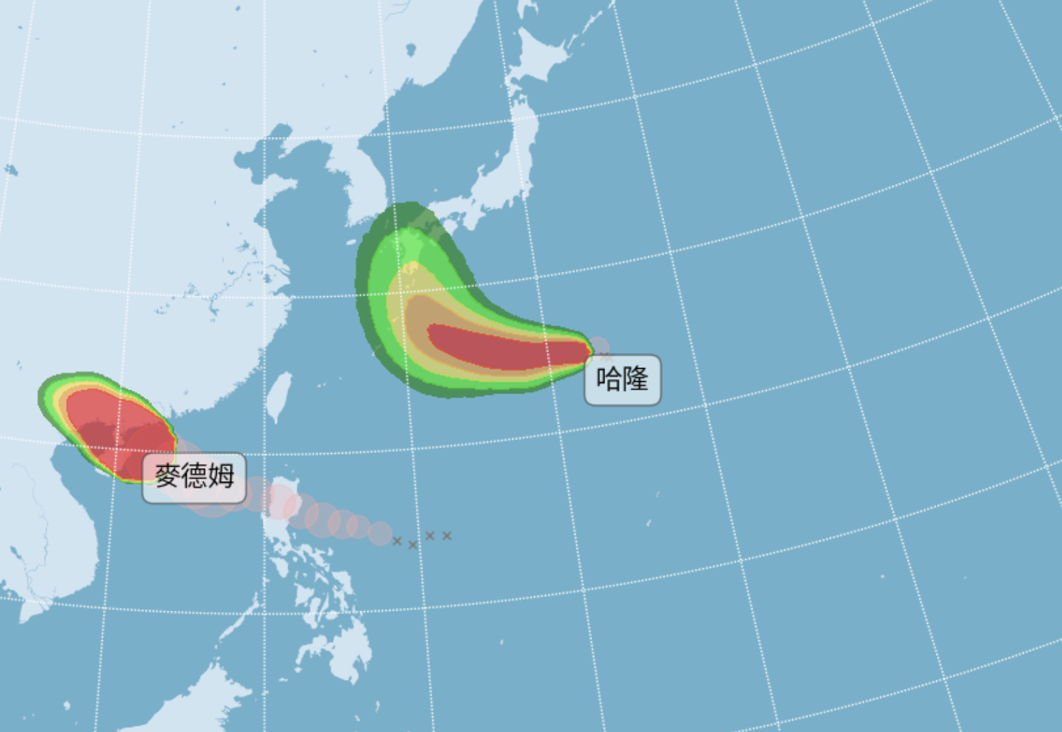 颱風哈隆生成。（圖／取自氣象署官網）