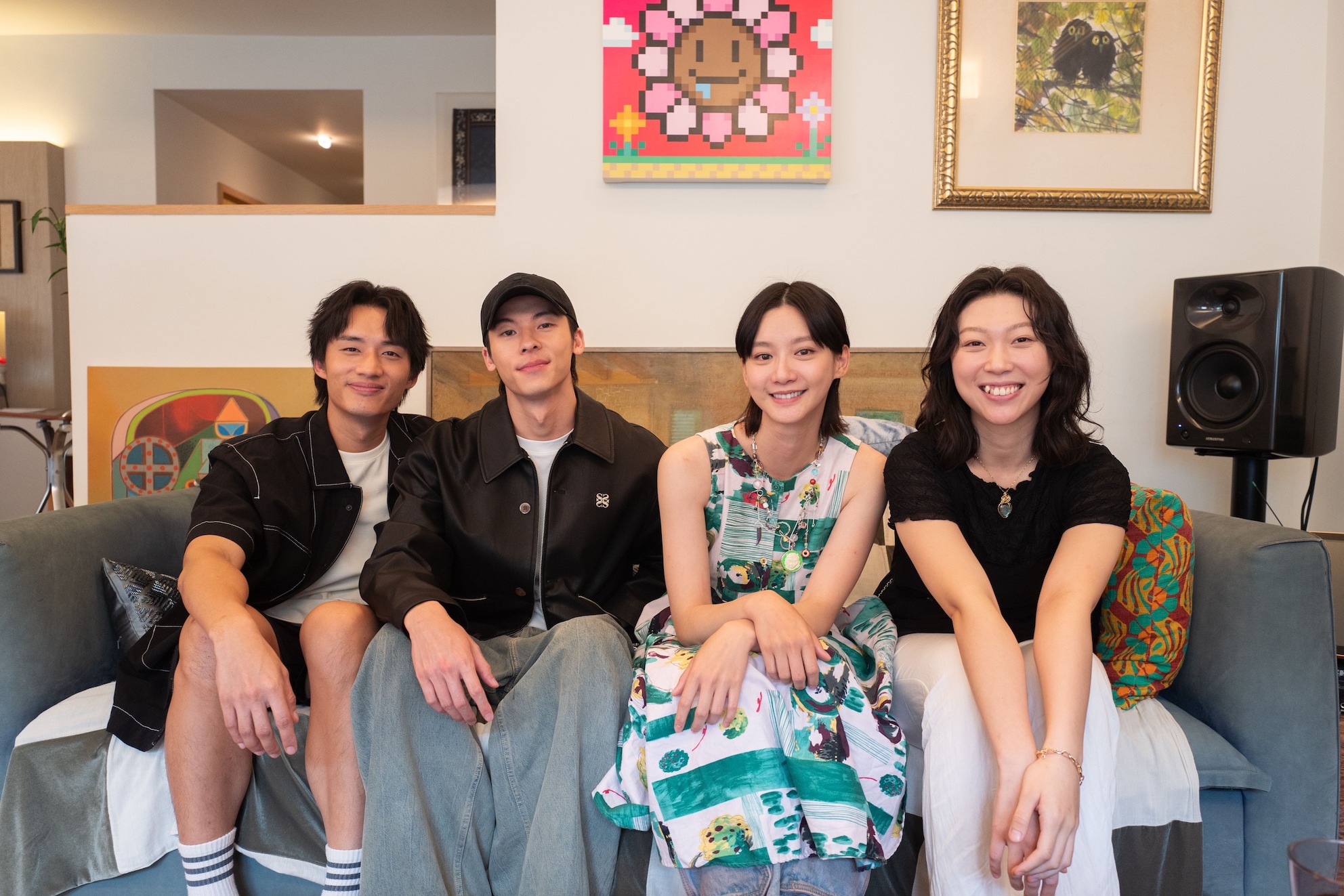 陳澤耀（左起）、許光漢、袁澧林、韓佩瑤因合作《他年她日》培養出好交情。（圖／甲上娛樂提供）