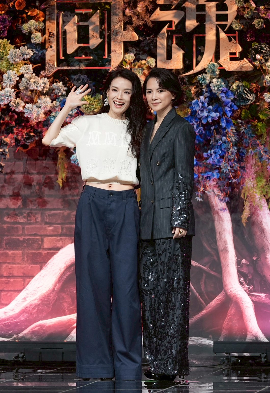 《見鬼》前後女主角們舒淇（左）和李心潔首次合作。（圖／記者陳明中攝）