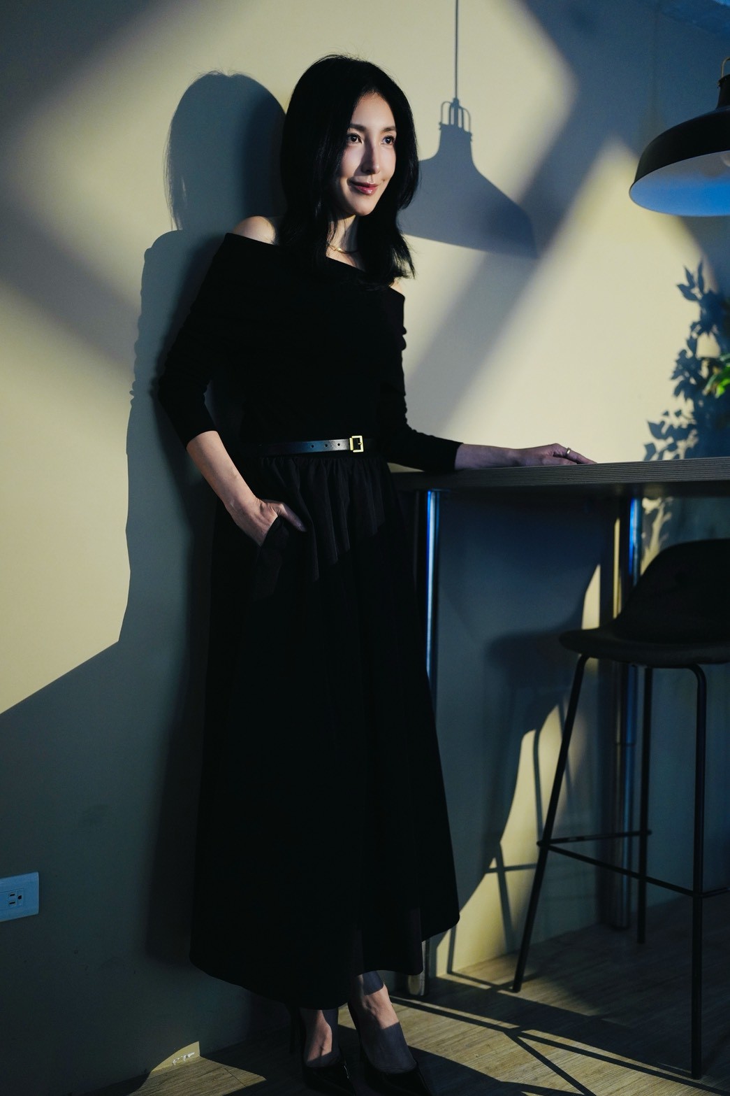 楊謹華和媽媽互動溫馨,不像劇中和媽媽相處緊張。(圖/記者許方正攝)