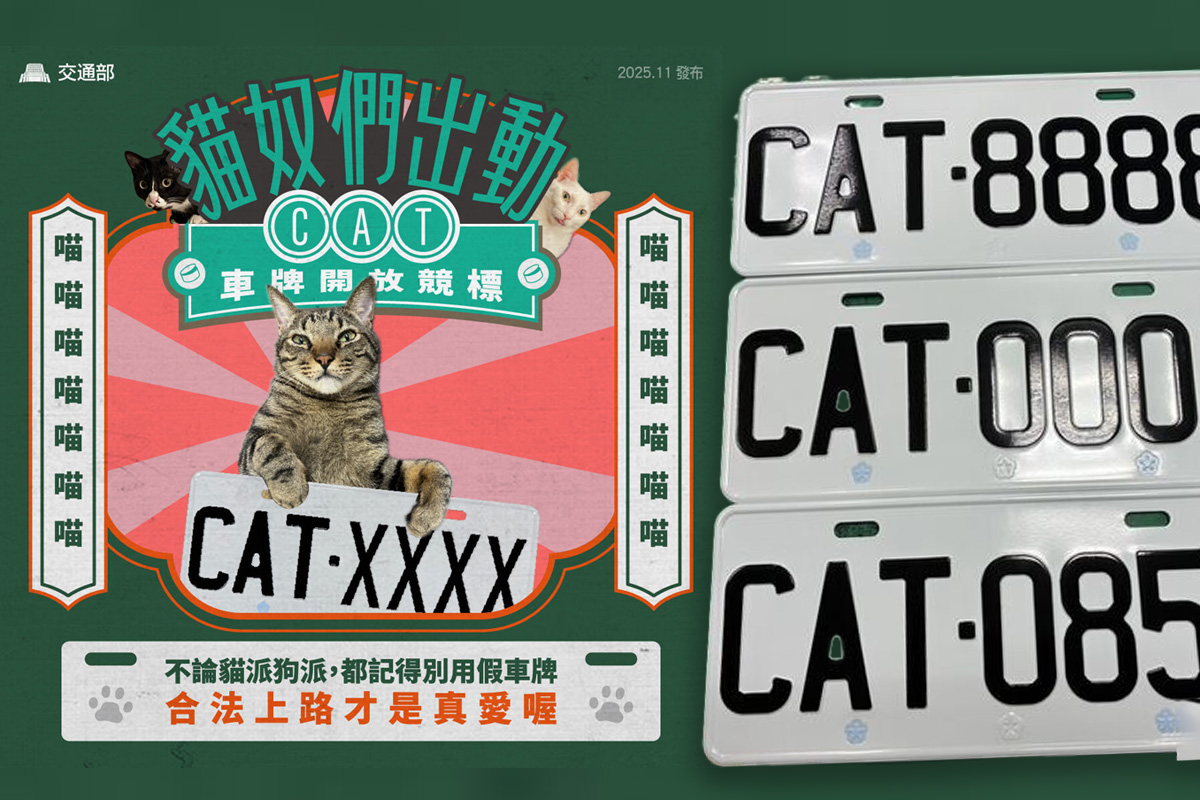 CAT車牌「出價達130次」最終以56.7萬決標。(圖/交通部、監理站提供)