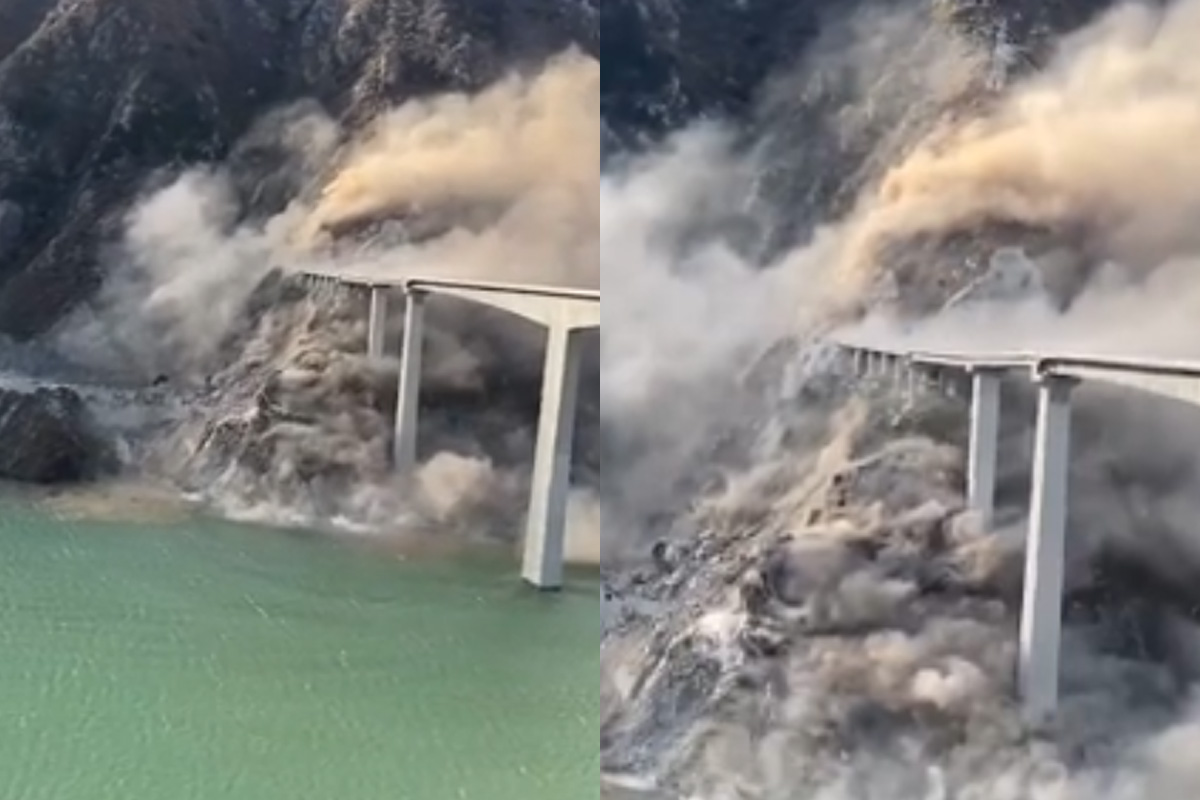 四川紅旗大橋才通車10個月　整座橋「斷裂倒塌」畫面曝