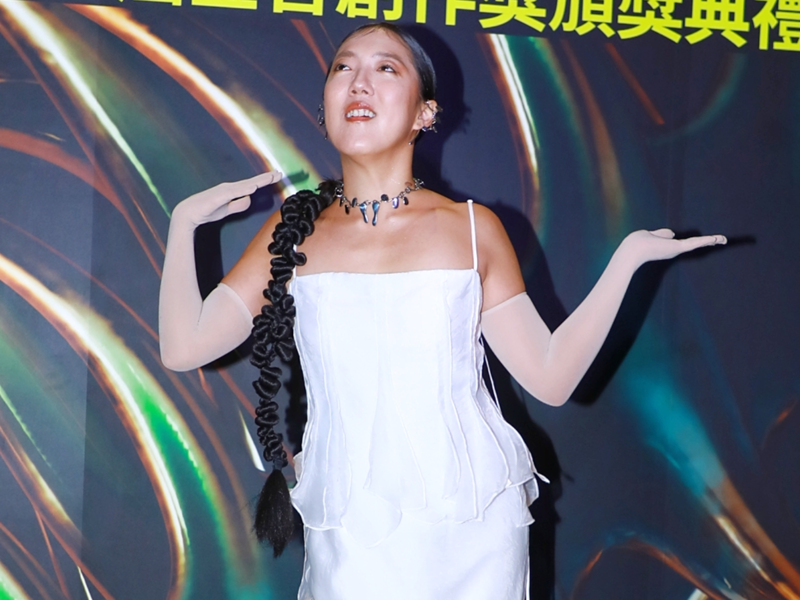 李竺芯瘋瘋的,很可愛!(圖/記者蔡依庭攝)