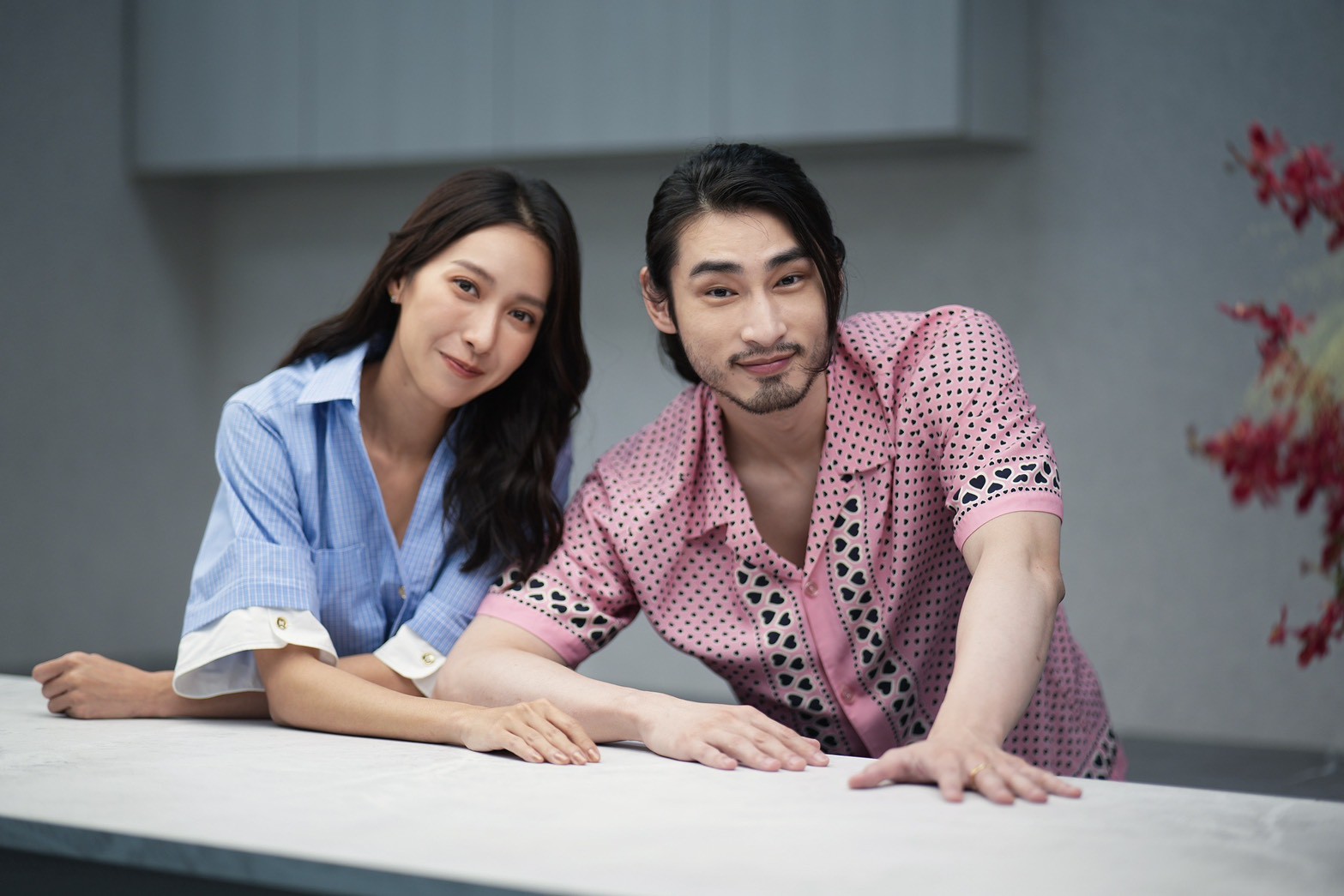 章廣辰和楊晴與楊銘威在電視劇《舊金山美容院》中飾演三姊弟。（圖／記者王人傑攝）