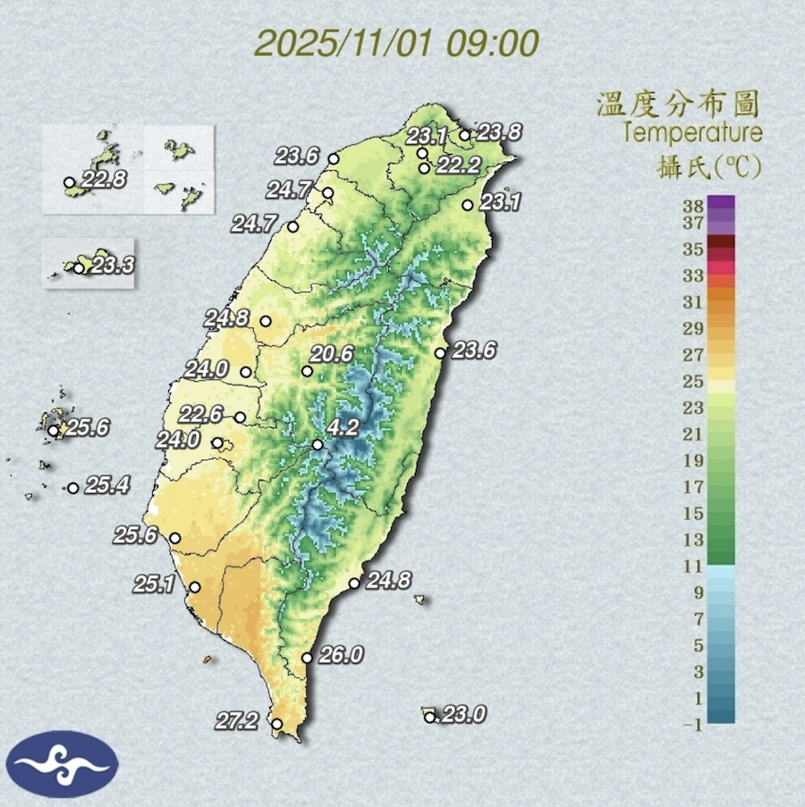 溫度趨勢。（圖／氣象署提供）