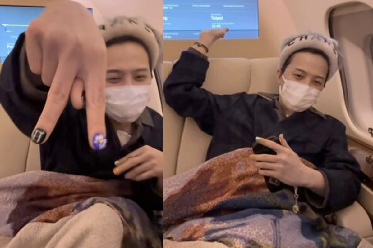 GD首攻大巨蛋!深夜搭私人飛機抵台。(圖/翻攝IG)