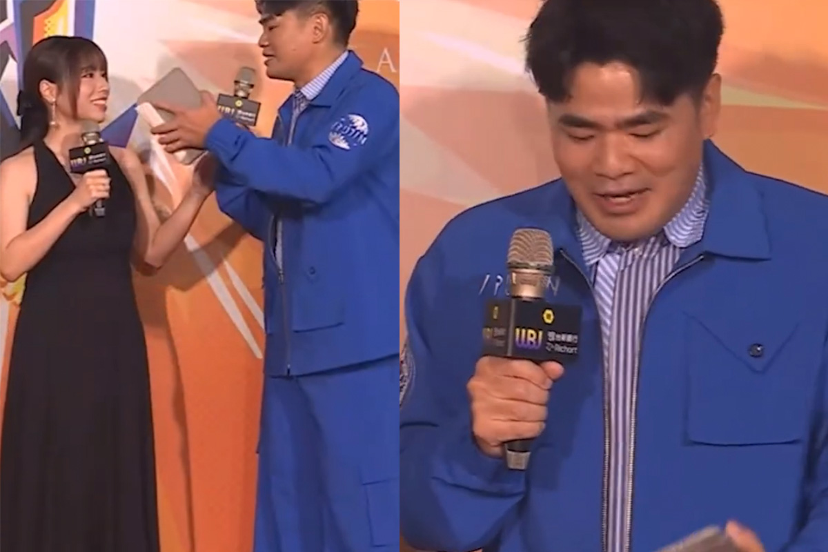 蔡哥臉盲「認錯人」腦袋空白愣數秒。（圖／@walkbelljohn‬ ）