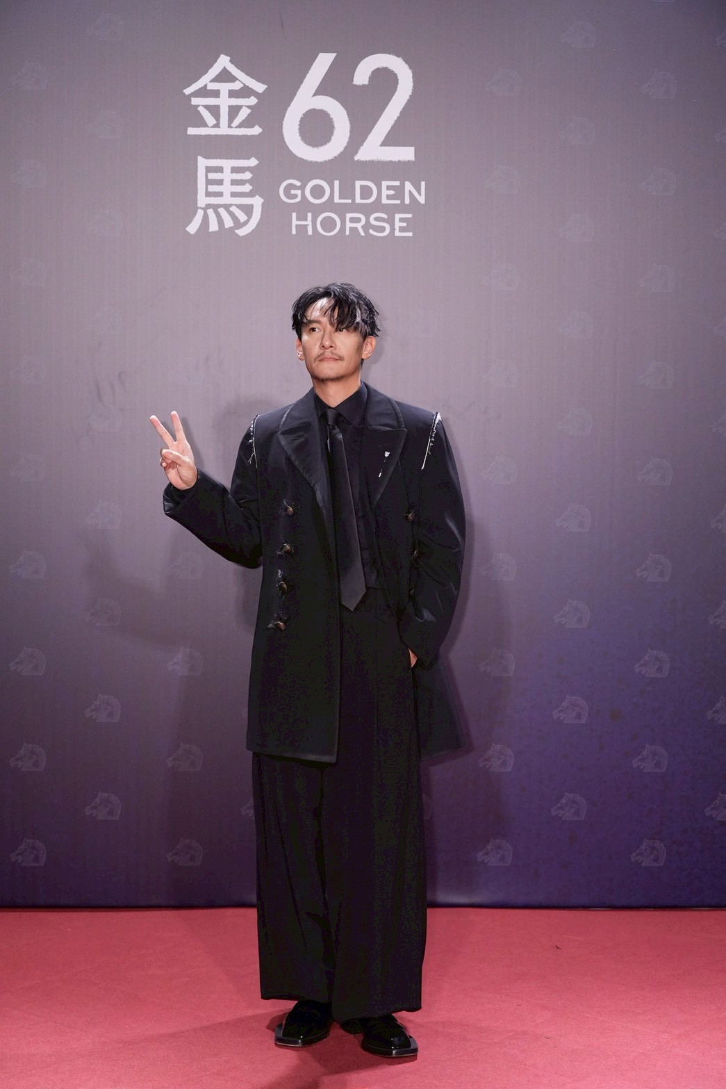 張震帥氣現身。(圖/記者陳明中攝)