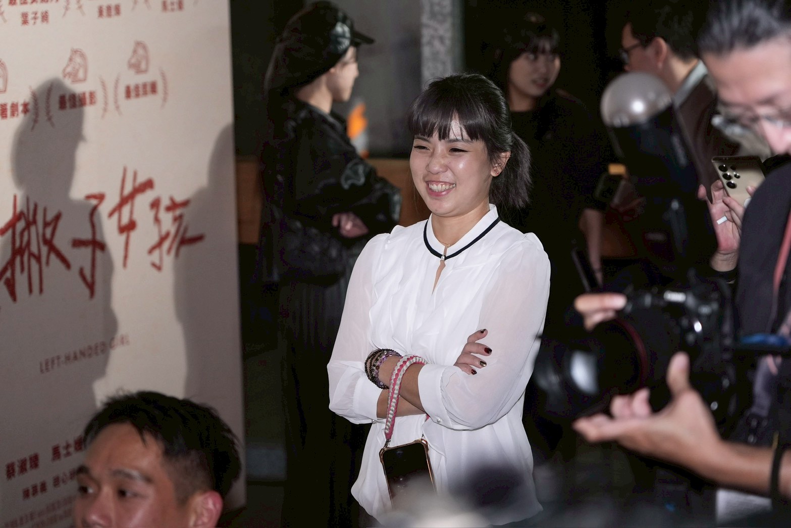 萁萁一現身就罵老公黃鐙輝,超好笑!(圖/記者許方正攝)