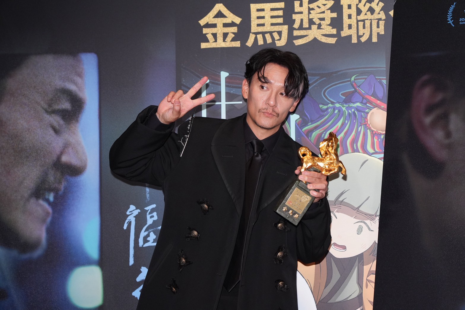 張震以作品《幸福之路》拿下第62屆金馬獎影帝寶座。(圖/記者陳明中攝)