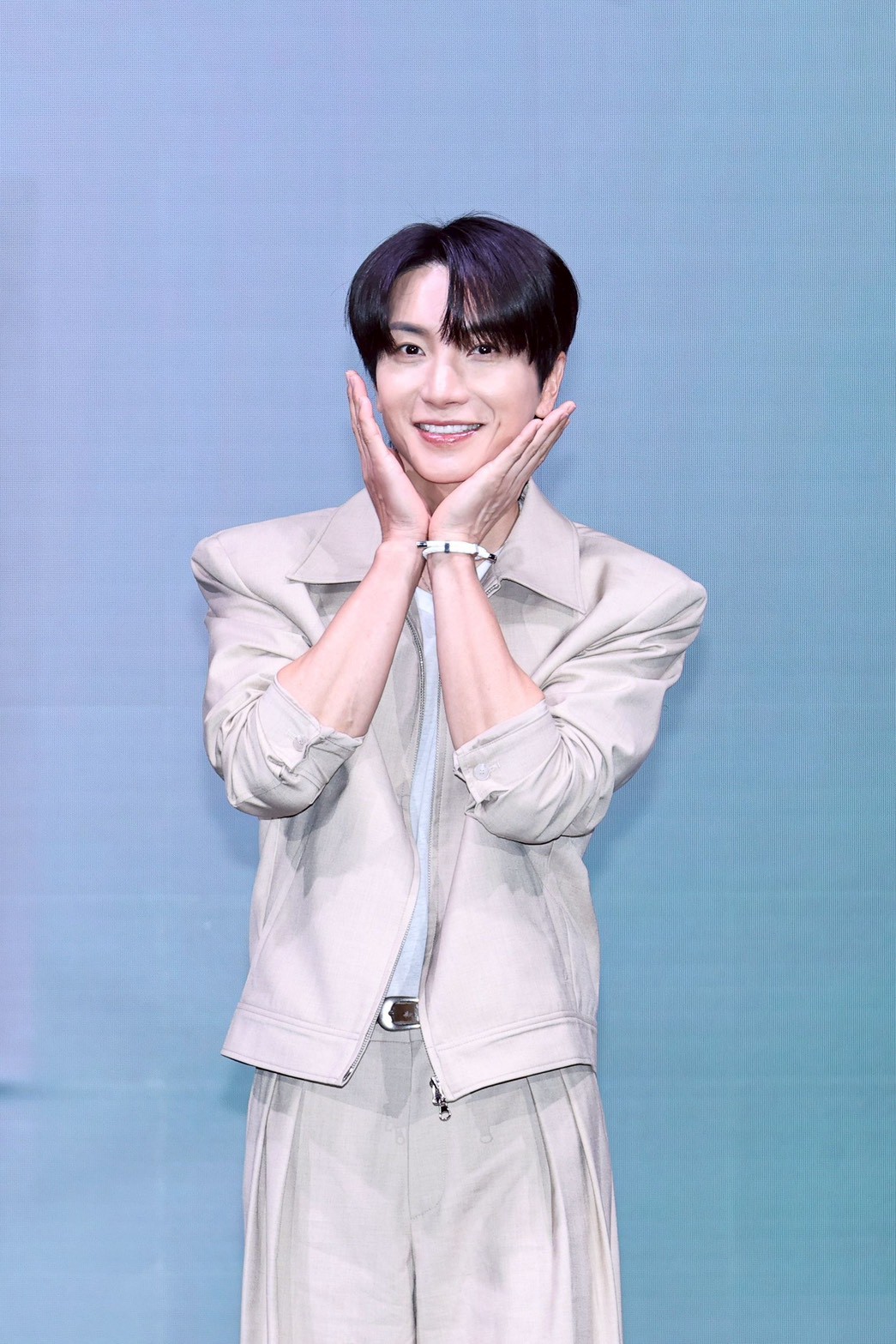 台灣粉絲E.L.F.的無人機應援,利特再次講起都感動。(圖/記者王人傑攝)