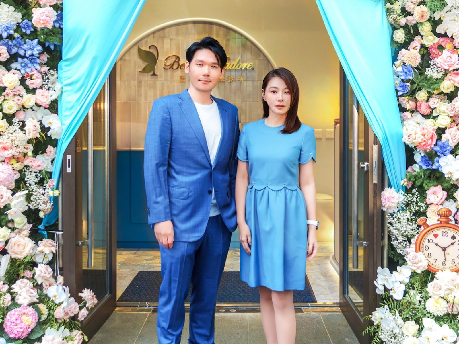 薛博仁（左）和陳怡蓉把集團當小孩在呵護。（圖／聖緹雅醫療集團 提供）