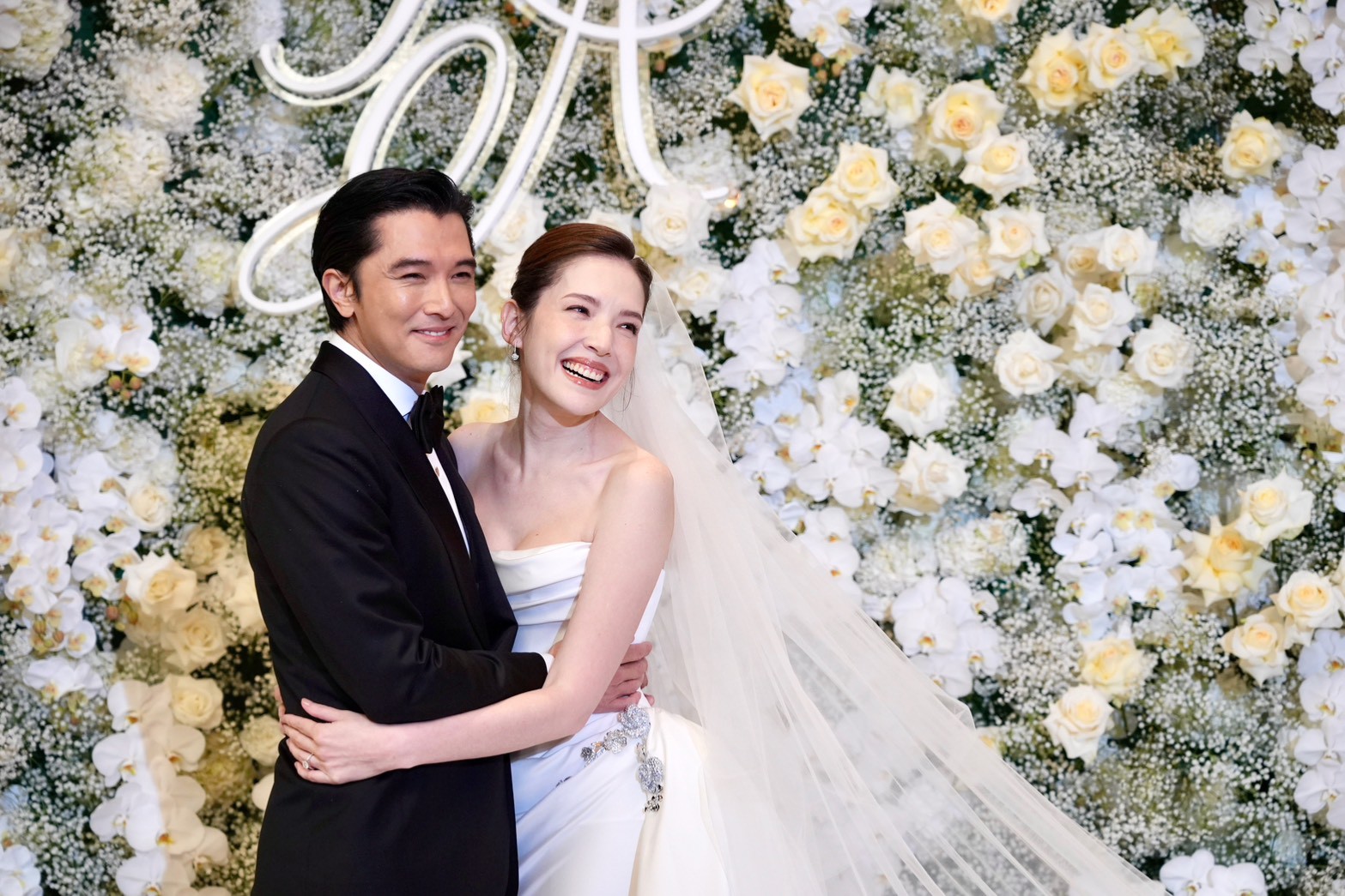 邱澤(左)和許瑋甯終於辦婚禮了!(圖/記者陳明中攝)