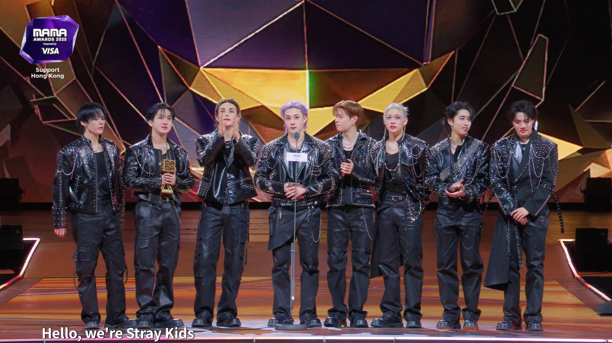 Stray Kids以《Karma》奪得MAMA年度專輯肯定。(圖/翻攝自Mnet)