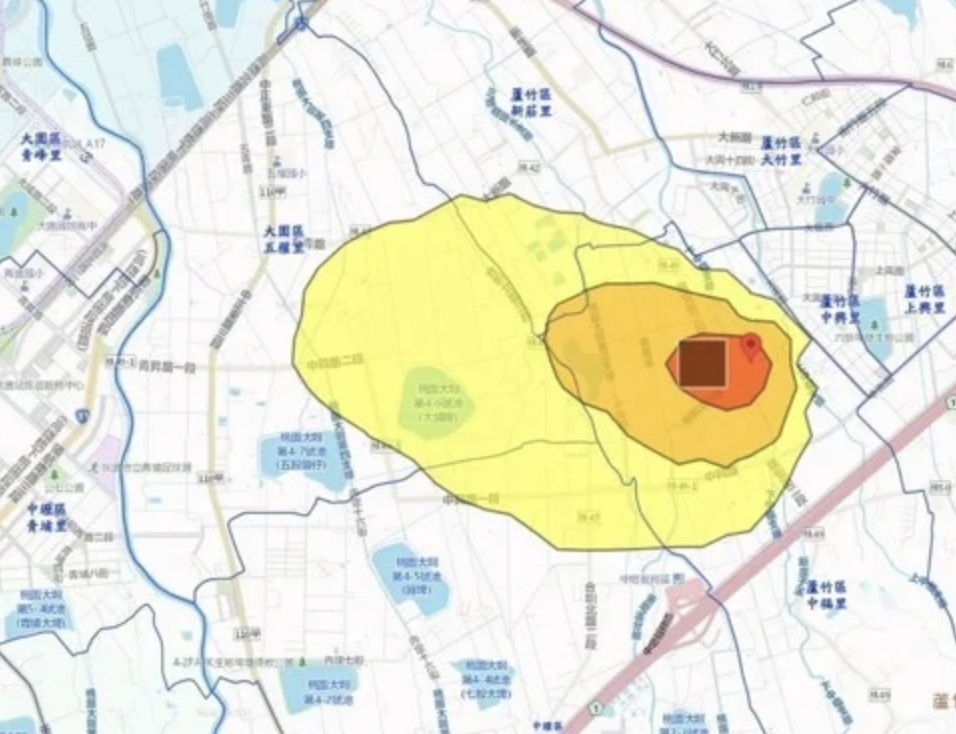 市府提醒3地區民眾關窗防範濃煙。(圖/翻攝畫面)
