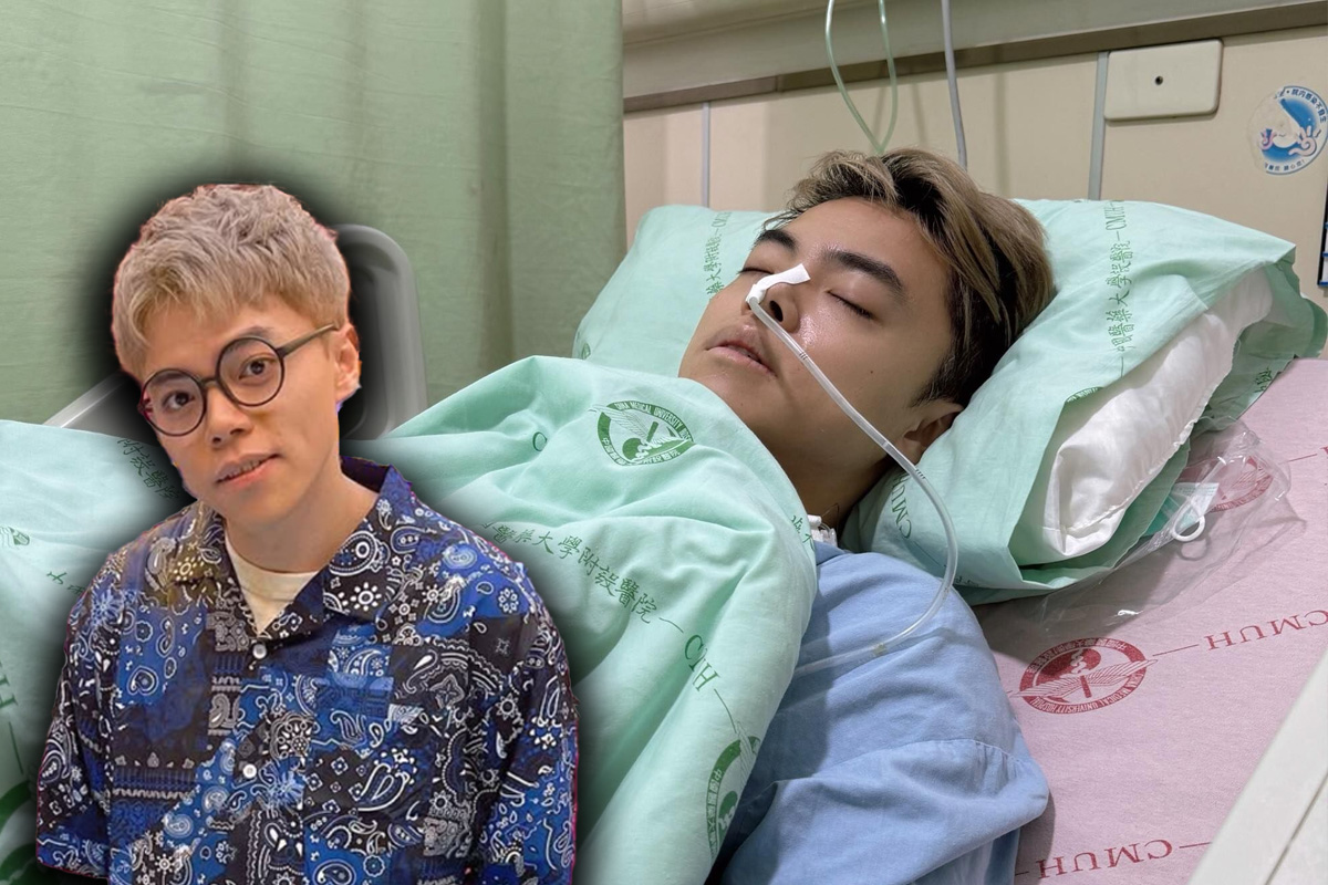 海產捐肝救父報平安。（合成圖／TVBS提供、翻攝海產臉書）