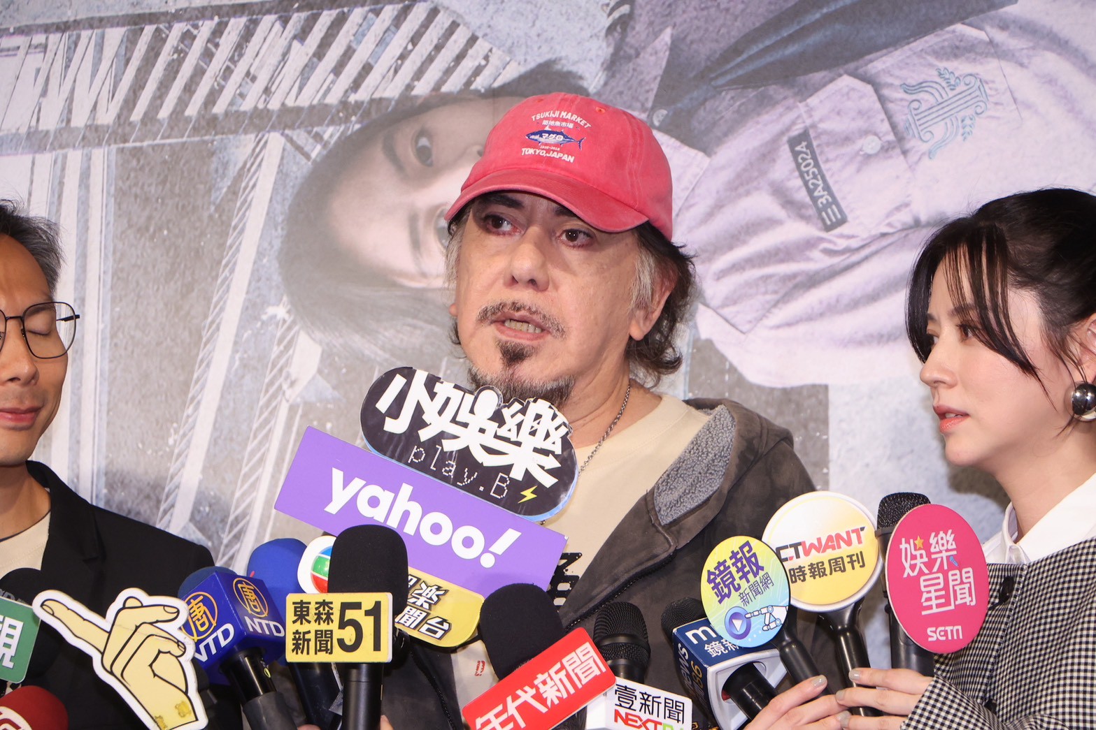 黃秋生來台出席《自殺通告》首映會,對於黃明志捲入命案表示很震驚。(圖/許方正攝)