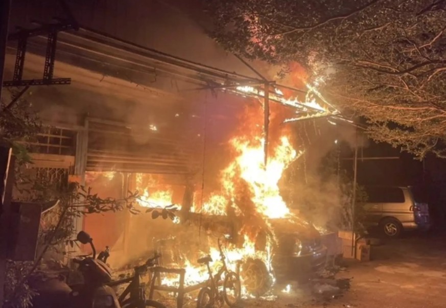 台中租屋男涉性騷指控埋殺機。（台中市消防局提供）