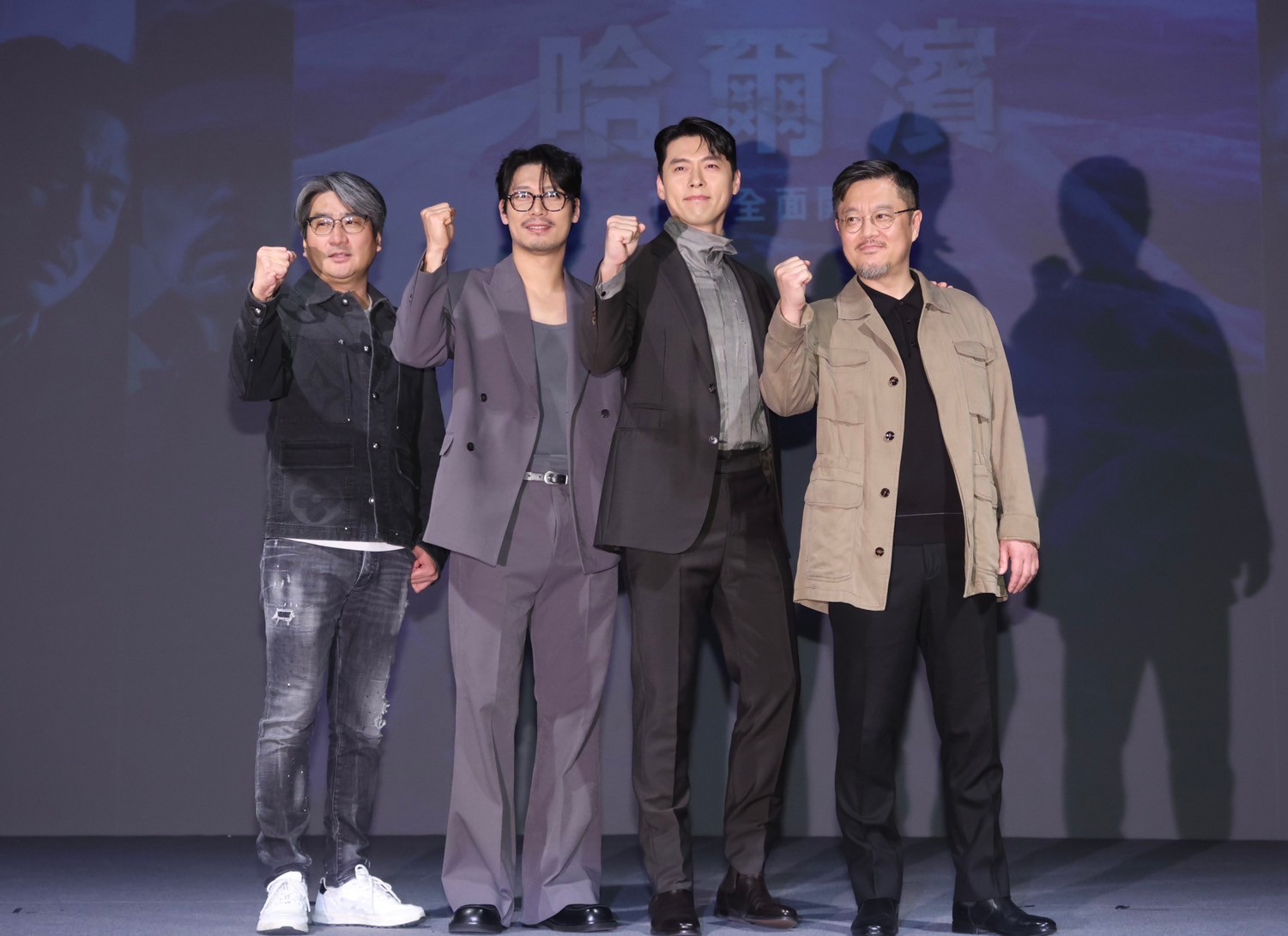 玄彬和新片導演禹民鎬、製片金元國以及演員朴勳來台宣傳新片。（圖／記者陳明中攝）