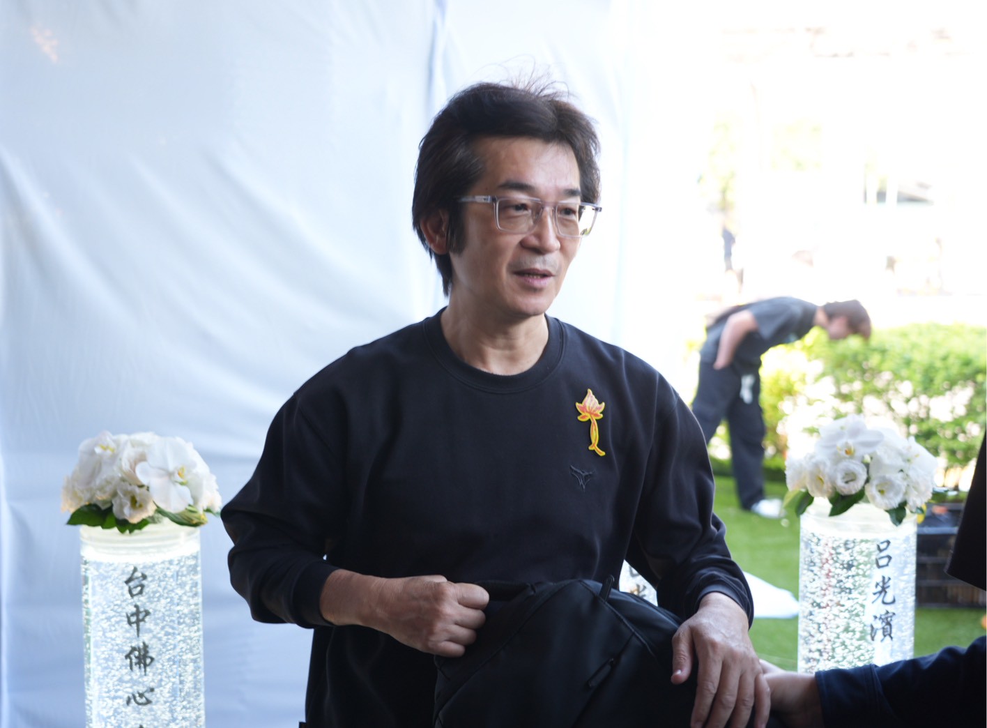 魏德聖前往顏正國告別式弔念。（圖／陳明中攝）