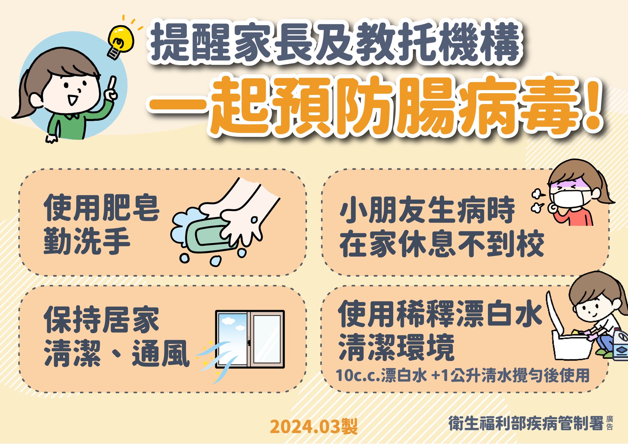 腸病毒預防措施。(圖/衛生福利部提供)