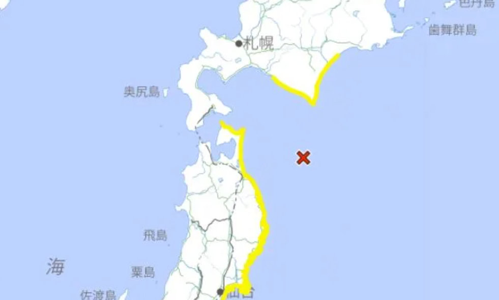 日本青森6.7強震。(圖/取自日本氣象廳官網)