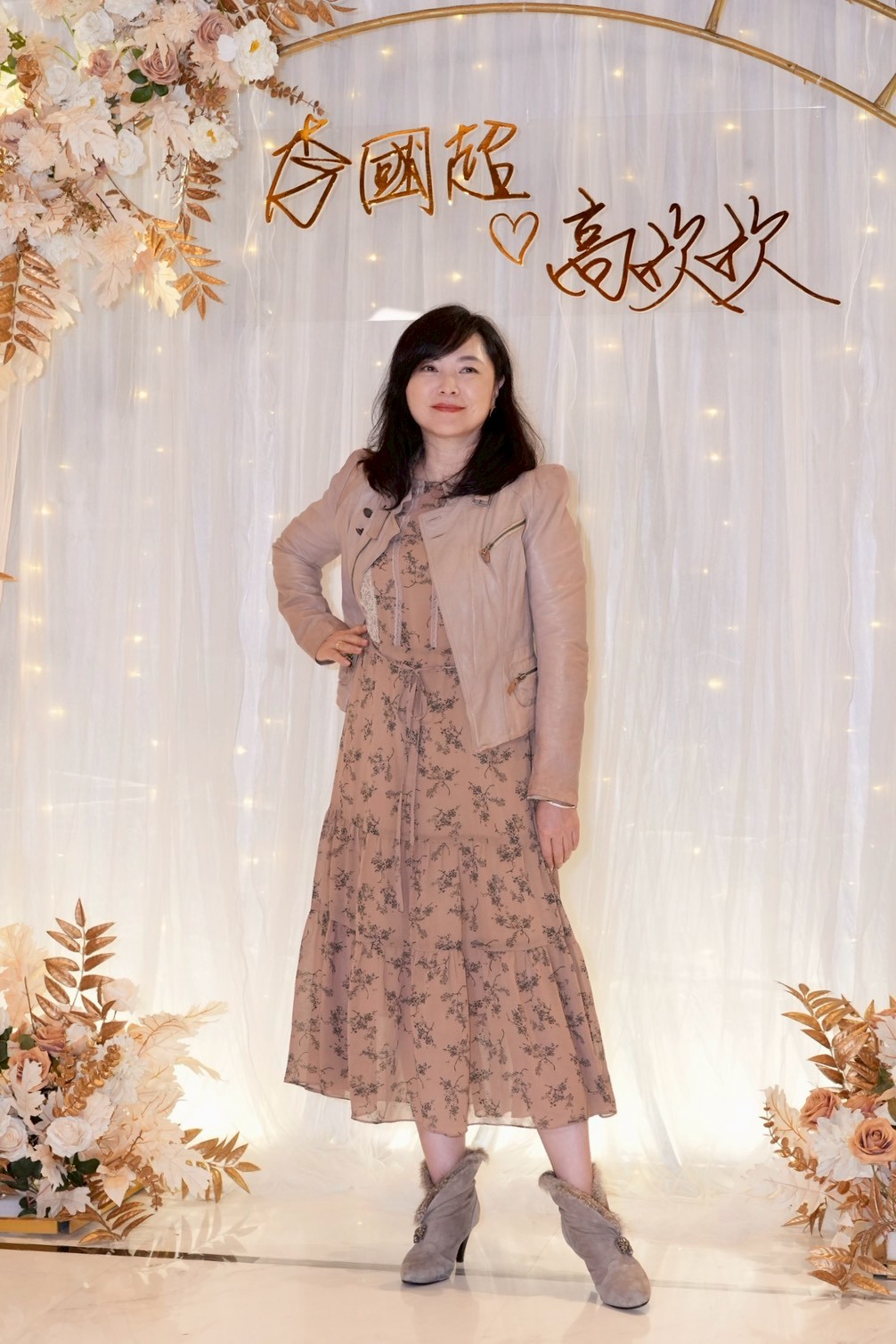 張鳳書出席高欣欣、李國超婚宴。(圖/陳明中攝)