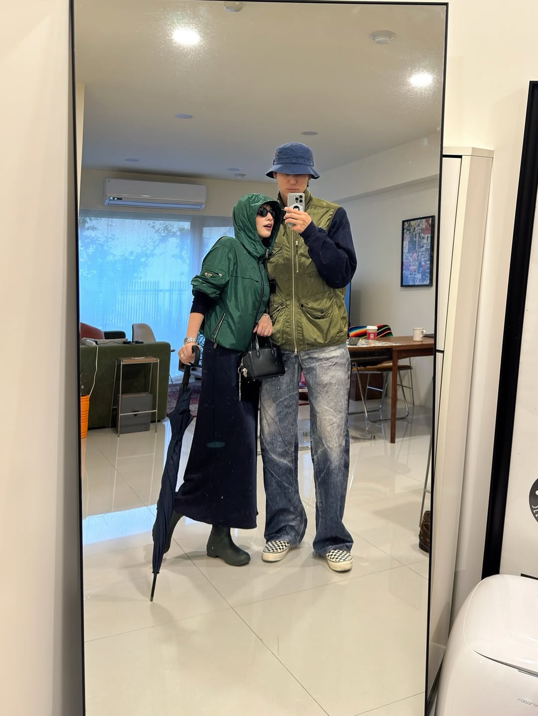 風田(右)和老婆很會穿搭。(圖/翻攝風田IG)