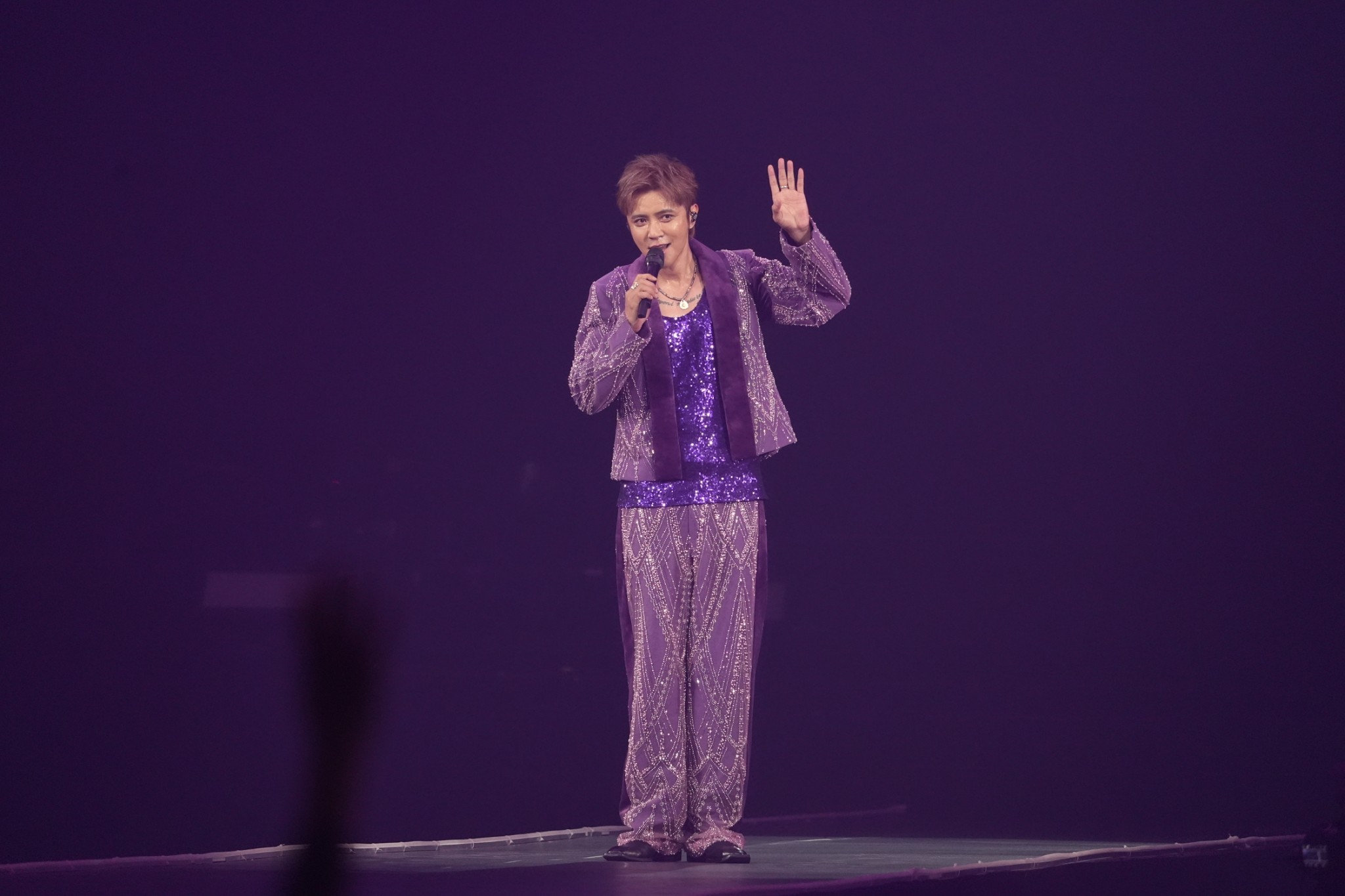 羅志祥不小心在第二段落就出包。(圖/記者陳明中攝)