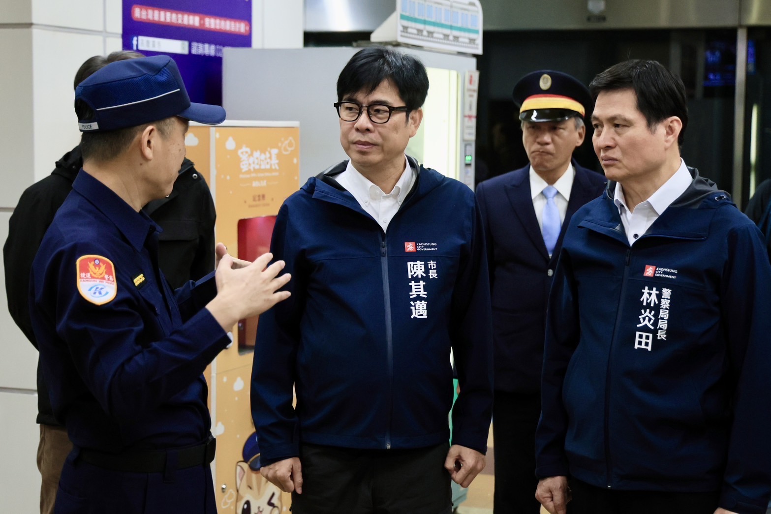 市長陳其邁一早視察火車站。(圖/高雄市政府提供)