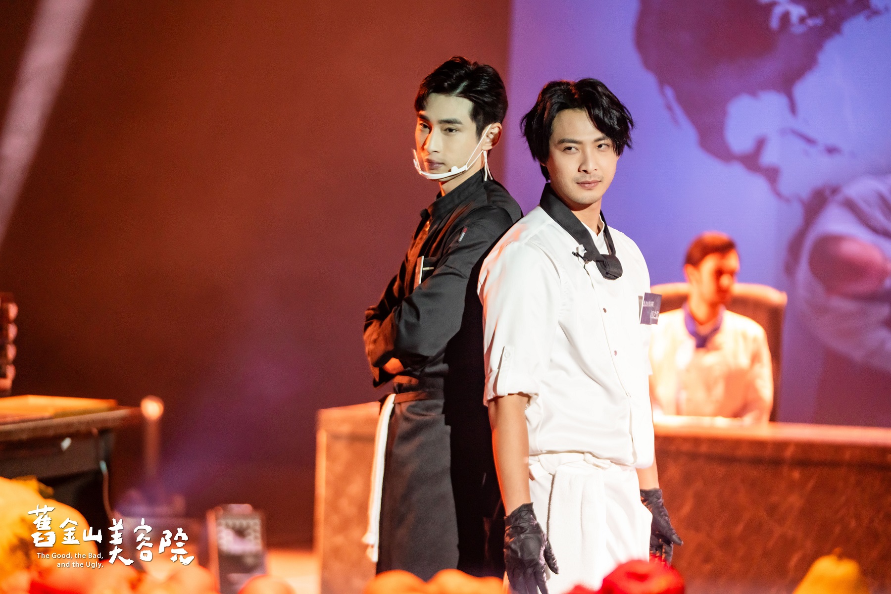 章廣辰(左)、連晨翔在美食節目抽到同組  雙方維持表面友好。（圖／TVBS提供）