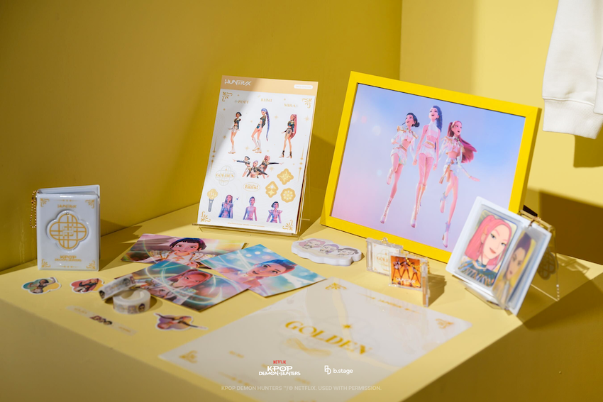 超夯動畫電影《KPop 獵魔女團》官方快閃店周邊。（圖／b.stage提供）