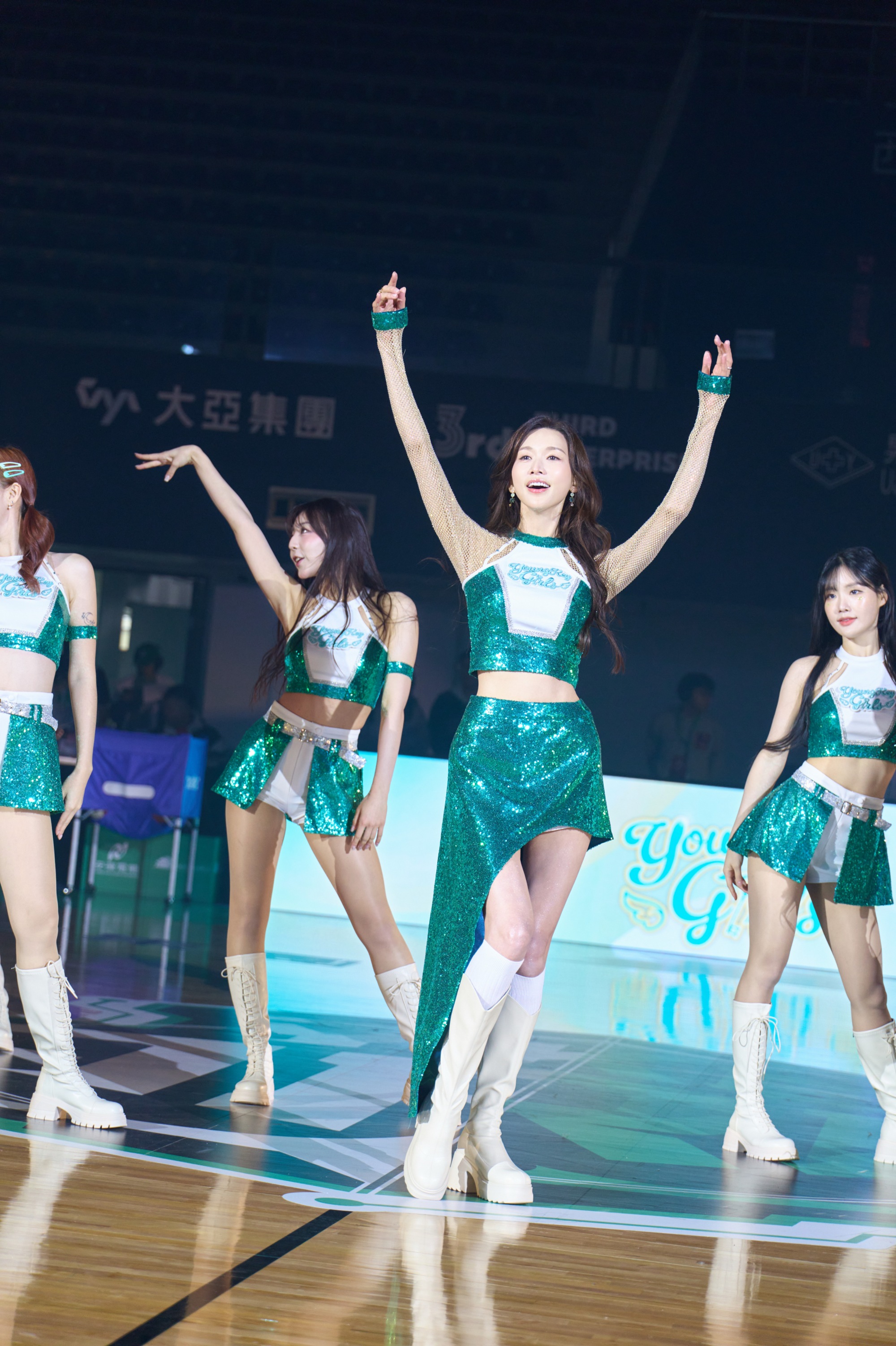 林志玲首次籃球賽應援，全場熱情尖叫聲不斷。（圖／林志玲工作室提供）